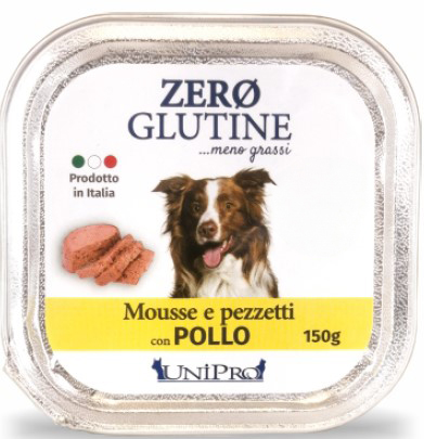 UniPro Unicamente Glutine Zero - bezglutenowa karma dla psa 150g kawałki kurczaka w musie - UniPro zdjęcie 1