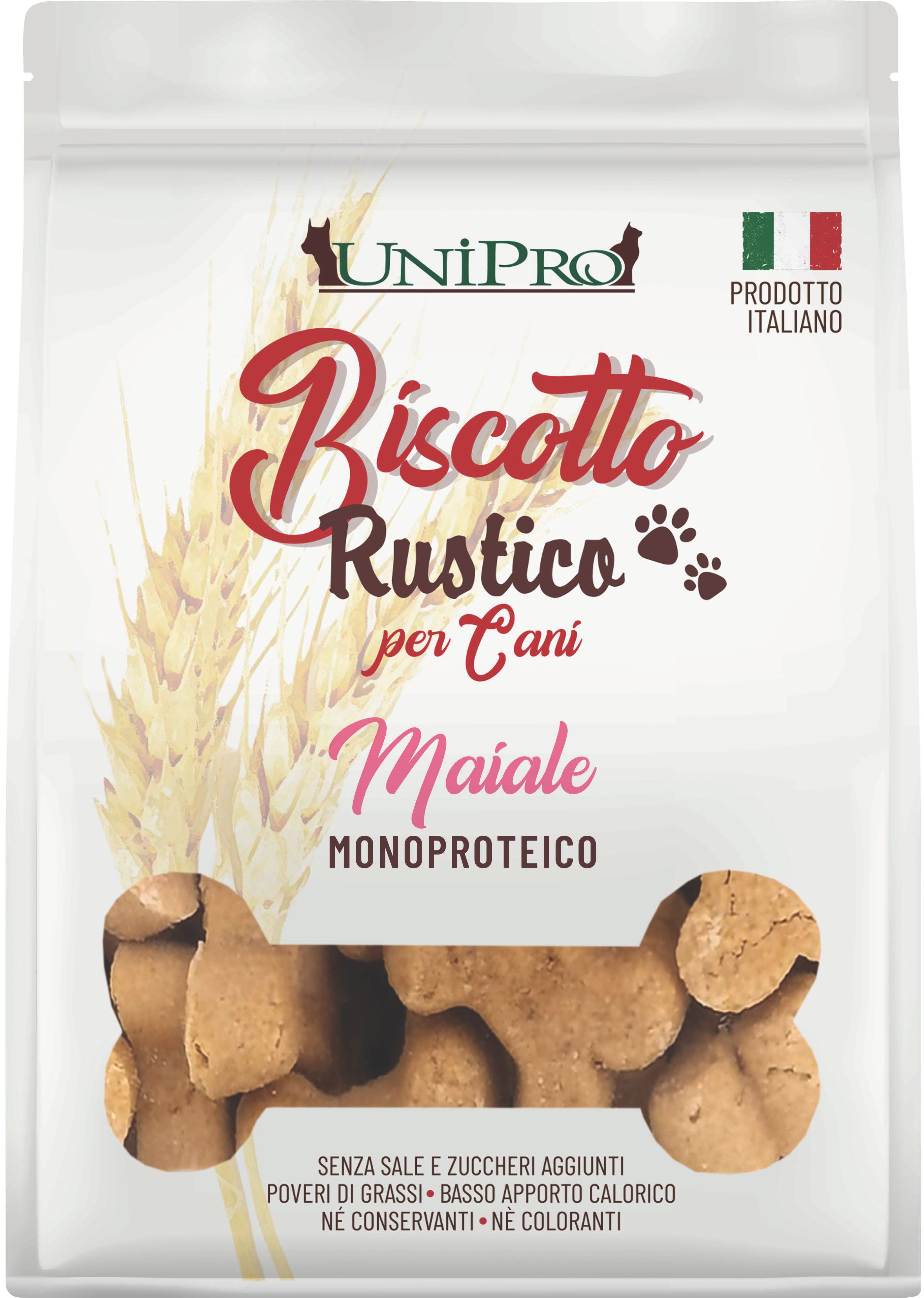UniPro Biscotto Rustico przysmak włoskie ciasteczka dla psa 300g - z wieprzowiną ( wielkość ciasteczka ok.3,5cm ) - UniPro zdjęcie 1