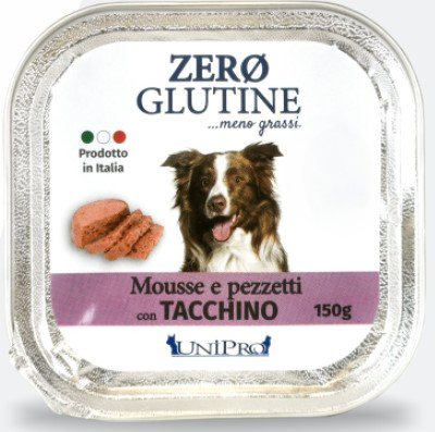 UniPro Unicamente Glutine Zero - bezglutenowa karma dla psa 150g kawałki indyka w musie - UniPro zdjęcie 1