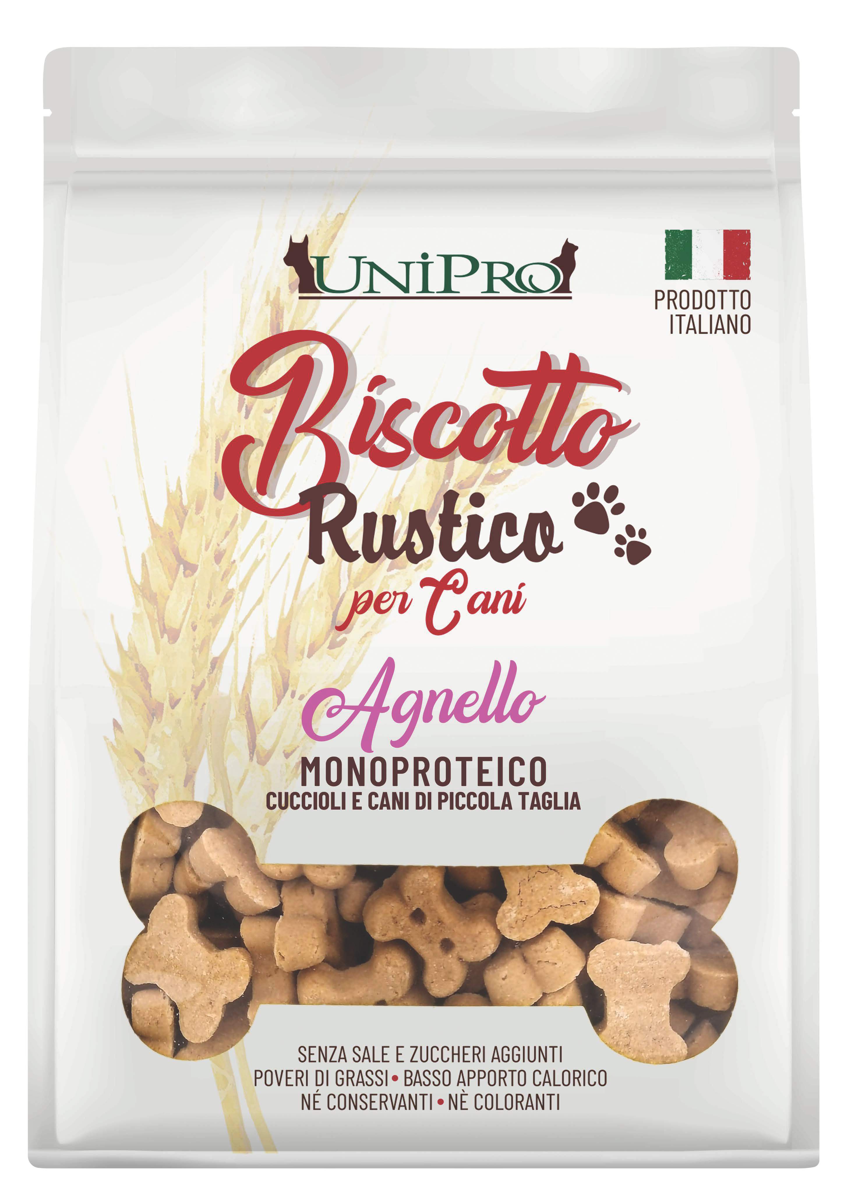 UniPro Biscotto Rustico przysmak włoskie ciasteczka dla szczeniaka i psów małych ras 300g - z jagnięciną ( wielkość ciasteczka ok.2cm ) - UniPro zdjęcie 1