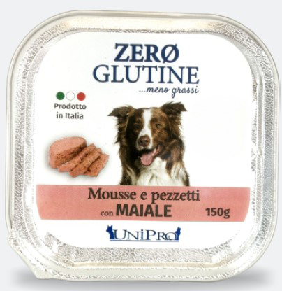 UniPro Unicamente Glutine Zero - bezglutenowa karma dla psa 150g kawałki wieprzowiny w musie - UniPro zdjęcie 1