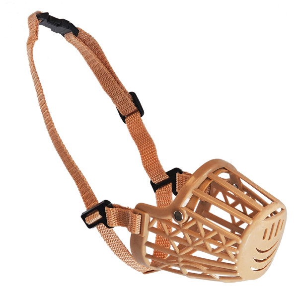 Muzzle standard Nobby - plastikowo, nylonowy kaganiec dla psa XS (6,5cm/20,5cm) brązowy - Nobby zdjęcie 1