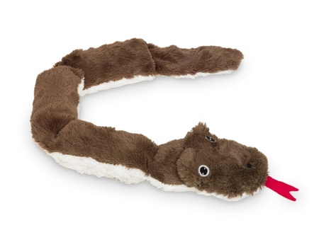 Pluszowa zabawka dla psa Nobby plush snake XL Squeaker 85cm - pluszowy, brązowy wąż z 4 dużymi piszczałkami - Nobby zdjęcie 1