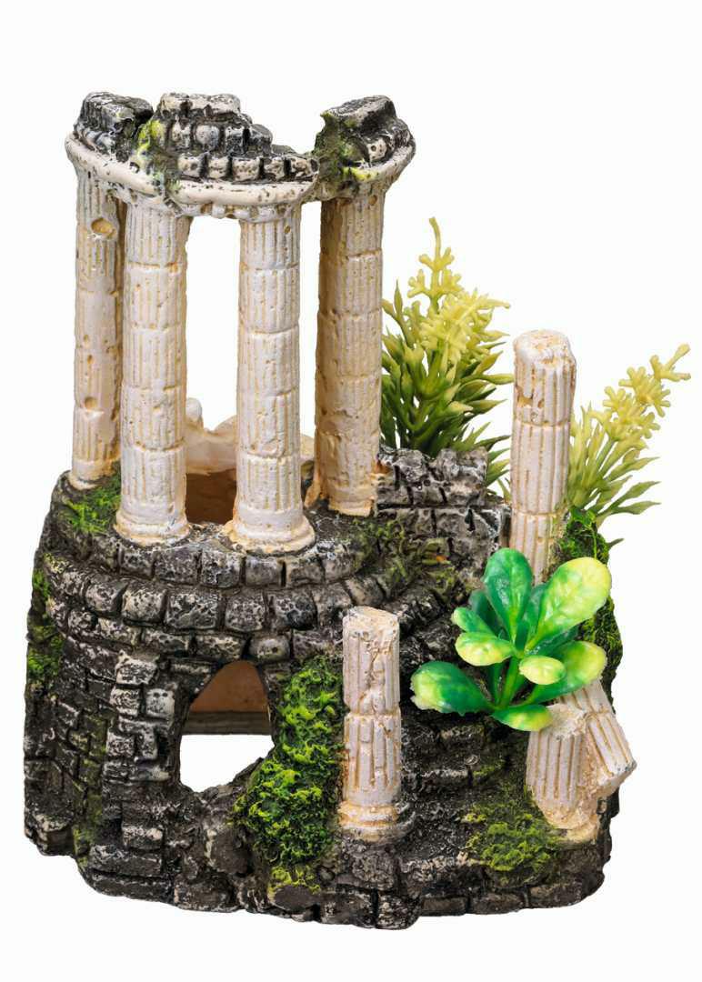 Ozdoba akwariowa Nobby " ANTIQUE COLUMN " 11x10 x 14 cm - Greckie ruiny starożytnych kolumn z roślinami  - Nobby zdjęcie 1