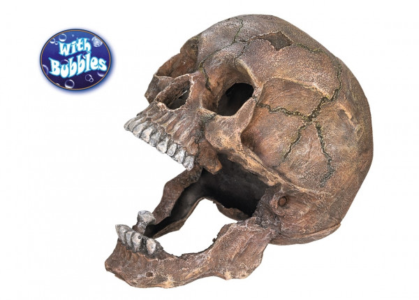 Ozdoba akwariowa Nobby " Scull " 13,5x20x16,5 cm - " Czaszka " z bąbelkami ( podłączenie pod napowietrzacz ) - Nobby zdjęcie 1