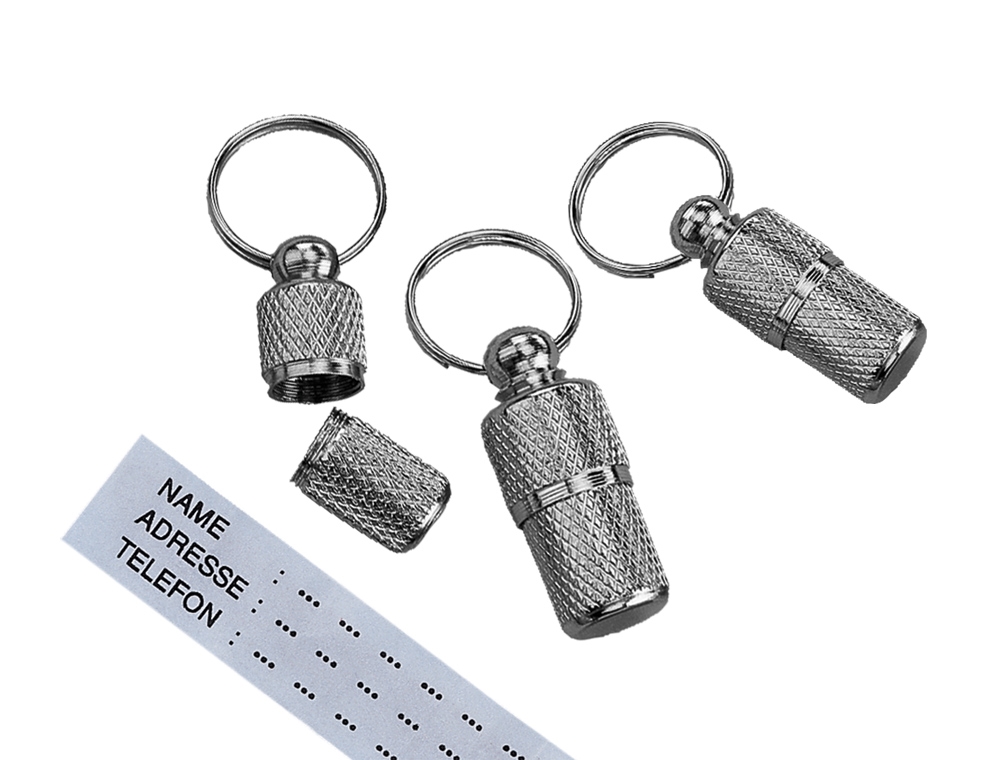 Adresówka - zawieszka adresowa w kolorze chromu Nobby - 26 mm zdjęcie 1