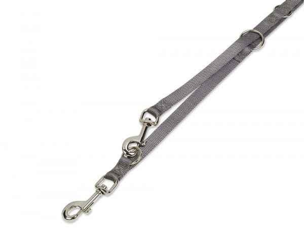 Smycz dla psa Nobby Classic L-XL 25mm / 2,00m szara - przepinana , regulowana , lekka , miękka i wygodna - Nobby zdjęcie 1