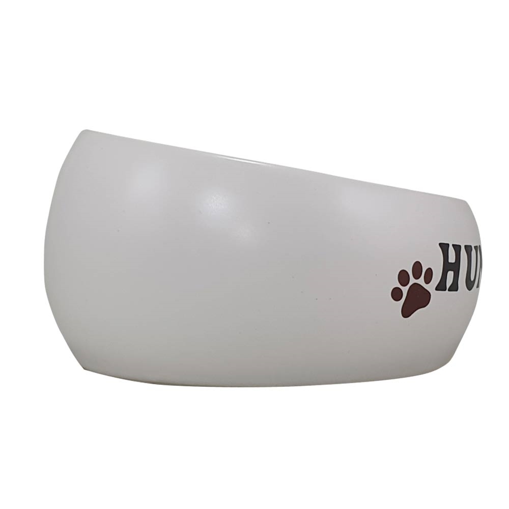 Miska ceramiczna Nobby dla psa "Hungry " biała z napisem i łapkami 1,20l  Ø 17x10cm - Nobby zdjęcie 1