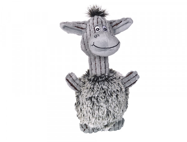 Pluszowa zabawka dla psa Nobby plush animal donkey TPR ball inside (Ø9cm) 24cm - pluszowy osioł z piszczałką i wbudowaną piłką z gumy termoplastycznej - Nobby zdjęcie 1