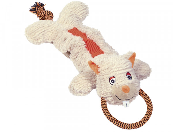 Pluszowa zabawka dla psa Nobby plusz animal Stretch with rope Rodent 59cm - pluszowy, z liną, piszczałką i rozciągliwymi elementami gryzoń - Nobby zdjęcie 1