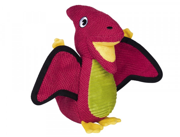 Pluszowa zabawka dla psa Nobby plush saurian Pterosaur red 21cm - pluszowo-materiałowy Perozaur (dinozaur) z piszczałką - Nobby zdjęcie 1