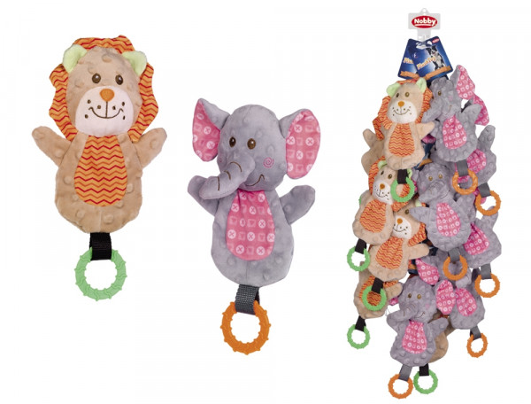 Pluszowa zabawka dla psa Nobby Strip plush animals 27cm - pluszowe zwierzęta z piszczałka, szeleszczącym korpusem i plastikowym pierścieniem - Nobby zdjęcie 1
