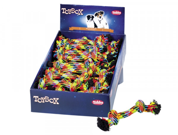 Zabawka dla psa Nobby Display playing ropes 20cm, 44g - bawełniano-poliestrowy sznur z dwoma węzłami  - Nobby zdjęcie 1
