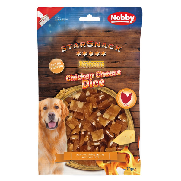 Przysmak dla psa Starsnack Chicken Cheese Dice 70g Nobby - mięsne kwadraciki z kurczakiem i serem - Nobby zdjęcie 1