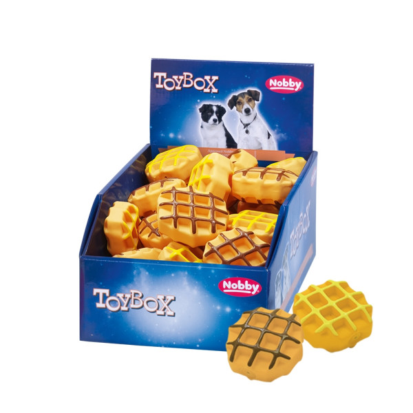 Lateksowa zabawka dla psa Nobby Waffeln 7cm - pachnące gofry czekolada lub cynamon - Nobby zdjęcie 1