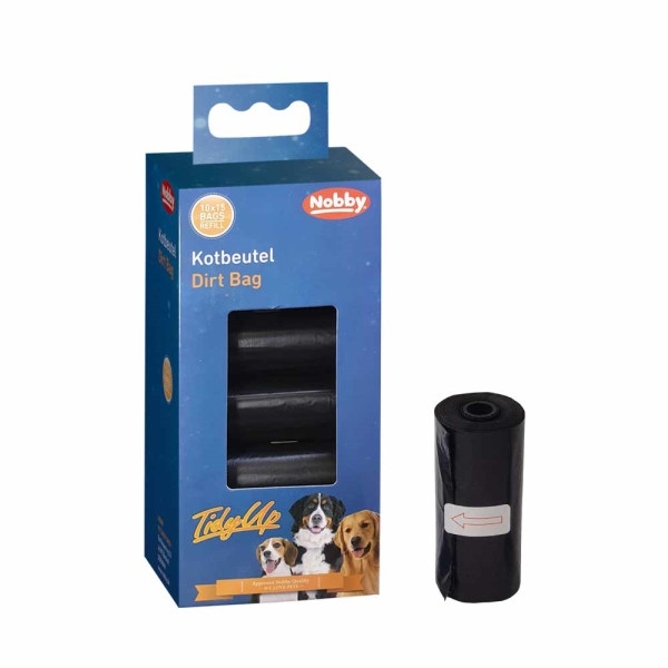 Woreczki na odchody TidyUp Nobby 20szt, 15szt woreczków na 1 rolce - czarne - Nobby zdjęcie 1