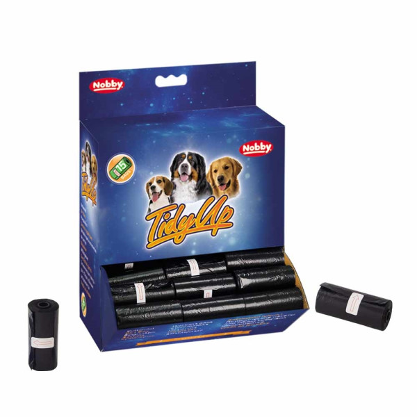 Woreczki na odchody TidyUp Nobby 63szt, 15szt woreczków na 1 rolce - czarne - Nobby zdjęcie 1