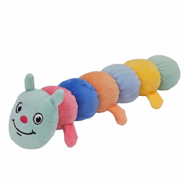 Pluszowa zabawka dla psa Nobby plush cateroillar small 25cm - pluszowa gąsiennica z piszczałką - Nobby zdjęcie 1