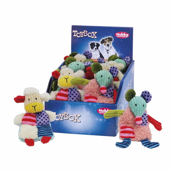 Pluszowa zabawka dla psa Nobby Display plush animals flat 16cm - pluszowe zwierzęta z 4 piszczałkami - Nobby zdjęcie 1