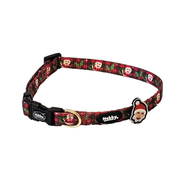Xmas Nobby Świąteczna nylonowa obroża dla psa Santa 10mm, 24-35cm w mikołaje - Nobby zdjęcie 1