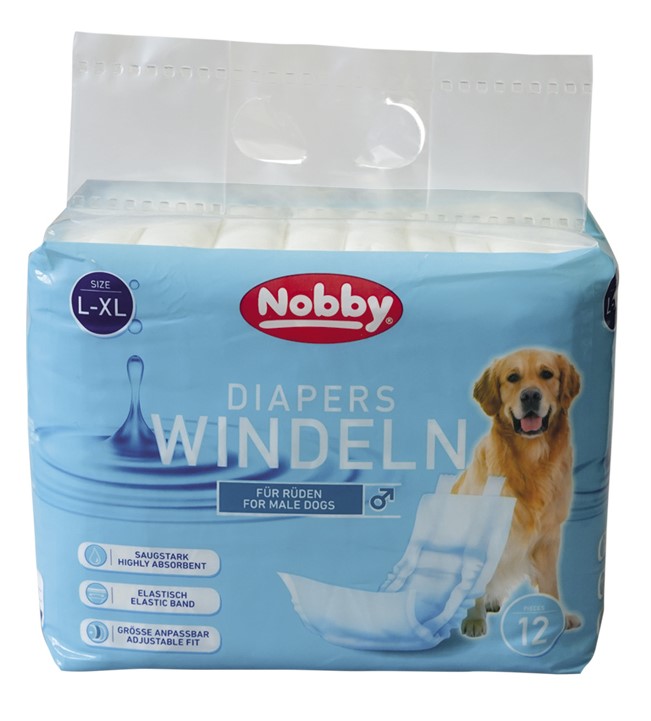 Pieluchy dla psa Nobby (dla płci męskiej) L-XL 60-80cm 12szt. - Nobby zdjęcie 1