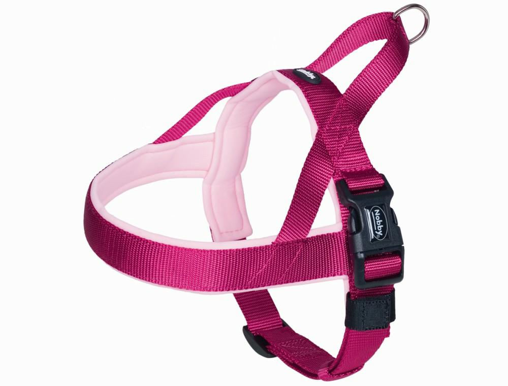 Szelki dla psa Nobby Classic Preno M-L 25/35mm; 42cm, 50-64cm malinowe - Nobby zdjęcie 1