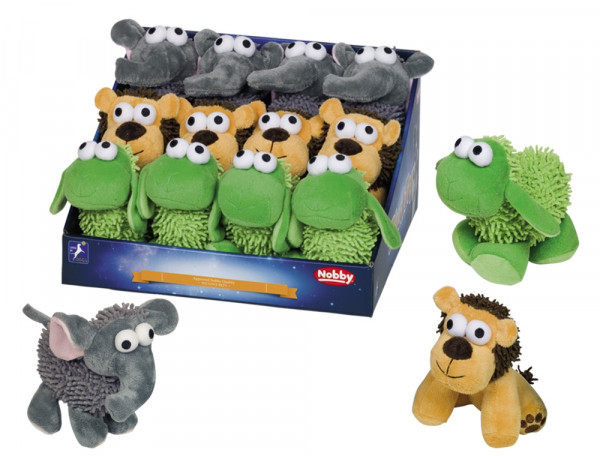 Pluszowa zabawka dla psa Nobby Display plush animals 12-14cm - pluszowe zwierzaki z mikrofibrą i piszczałką - Nobby zdjęcie 1