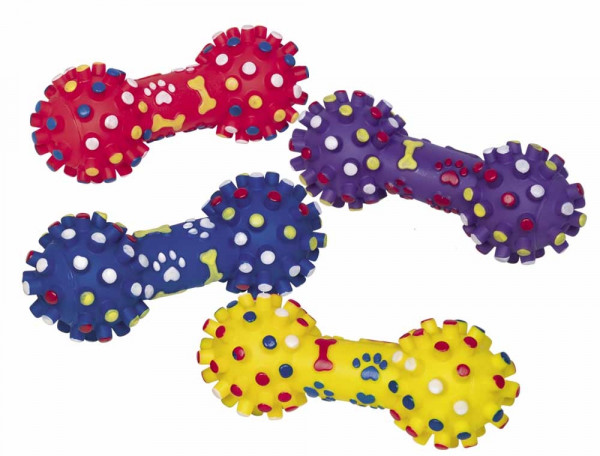 Winylowa zabawka dla psa Nobby hantel w łapki z wypustkami 17cm - Nobby zdjęcie 1