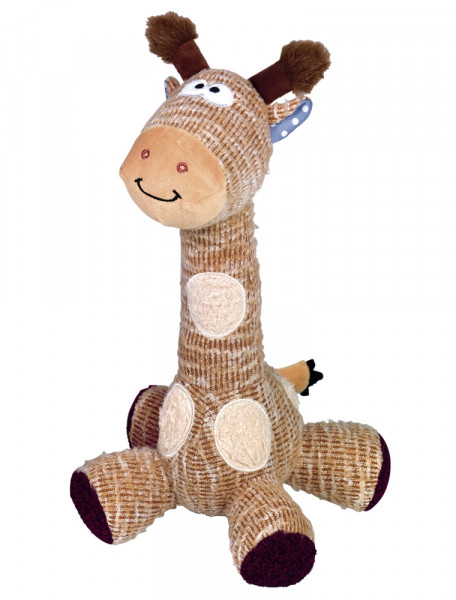 Pluszowa zabawka dla psa Nobby plush animal Giraffe 33cm - pluszowo-materiałowa żyrafa z piszczałką - Nobby zdjęcie 1