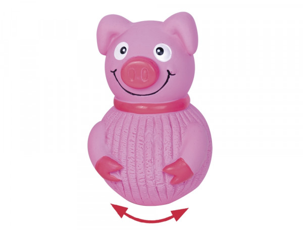 Lateksowa zabawka dla psa Nobby Pig 12cm - świnka "bańka wstańka" - Nobby zdjęcie 1