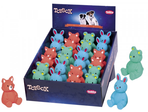 Lateksowa zabawka dla psa Nobby Rabbit, Fox and Bear 10-11cm - królik, lis i niedźwiedź - Nobby zdjęcie 1