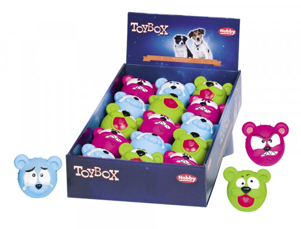 Lateksowa zabawka dla psa Nobby Emotion Faces 8cm - misiowa piłka z emocjami - Nobby zdjęcie 1