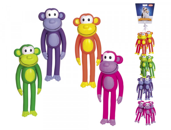 Lateksowa zabawka dla psa Nobby Monkeys 16cm - szczęśliwe małpki - Nobby zdjęcie 1
