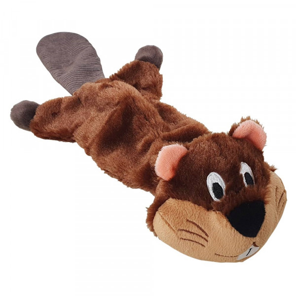 Pluszowa zabawka dla psa Nobby plush beaver flat large 55cm - pluszowy, płaski bóbr z szeleszczącymi elementami i piszczałką - Nobby zdjęcie 1