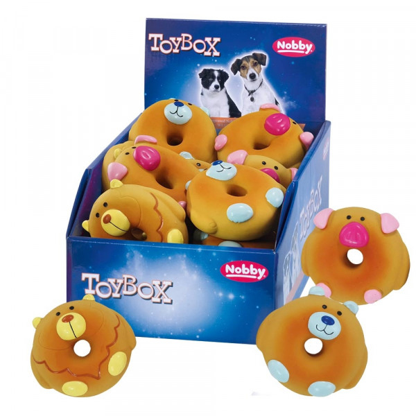 Lateksowa zabawka dla psa Nobby Donut Animal 8,5cm  - Nobby zdjęcie 1