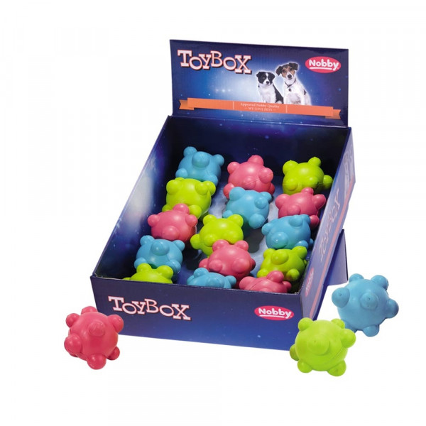 Zabawka dla psa Nobby Rubber Line Nubs Ø 6,5cm - gumowa, kolorowa piłka zmyłka - Nobby zdjęcie 1