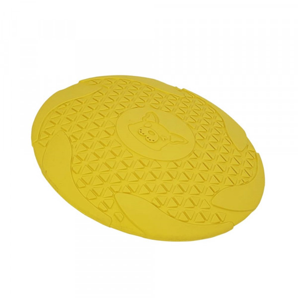 Zabawka dla psa Nobby Rubber Line Toy Fly Disc yellow Ø 18cm - gumowy, elastyczny, żółty dysk - Nobby zdjęcie 1