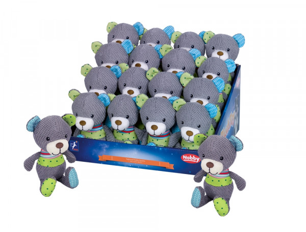 Pluszowa zabawka dla psa Nobby Display plush bear 20cm - pluszowo-materiałowe misie z piszczałką - Nobby zdjęcie 1