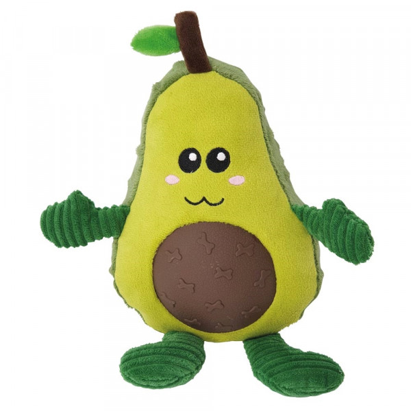 Pluszowa zabawka dla psa Nobby plush vegetables Avokado with TPR core 25cm - pluszowe avokado z piszczałką i brzuszkiem z gumy termoplastycznej - Nobby zdjęcie 1