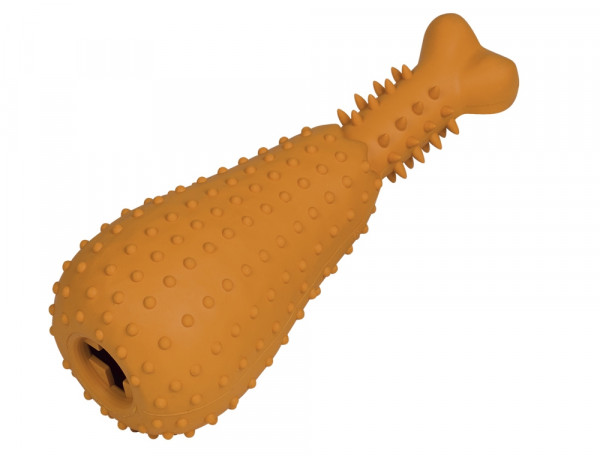 Zabawka dla psa Nobby Rubber Line Chicken Leg large 23,5cm - gumowe duże udko z otworem na przysmaki - Nobby zdjęcie 1