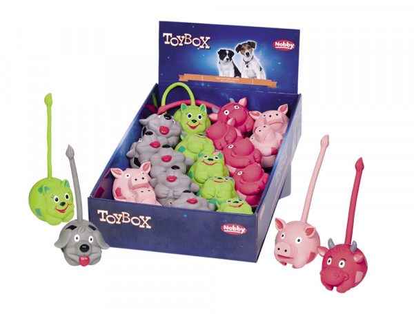 Lateksowa zabawka dla psa Nobby 4 Animals 7,5-20cm - piłki zwierzaki z długim ogonem - Nobby zdjęcie 1