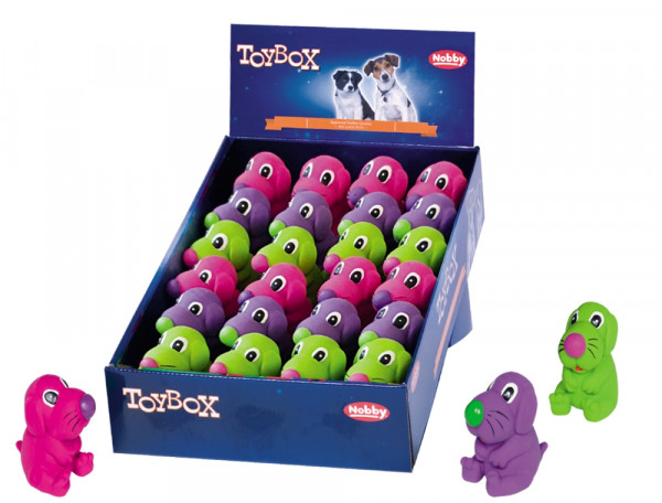 Lateksowa zabawka dla psa Nobby 3 Farben 9cm - kolorowe pieski - Nobby zdjęcie 1