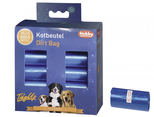 Woreczki na odchody TidyUp Nobby 20szt, 15szt woreczków na 1 rolce - niebieskie - Nobby zdjęcie 1