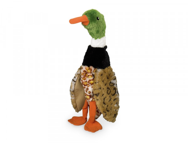 Pluszowa zabawka dla psa Nobby plush duck flat 34cm - pluszowa, zielona, płaska kaczka z piszczałką - Nobby zdjęcie 1
