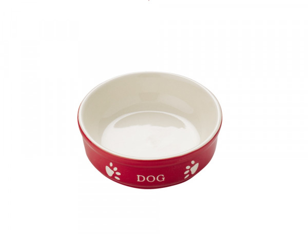 Miska ceramiczna Nobby dla psa "Dog " czerwono-beżowa 0,13 L  Ø 12x3,7cm - Nobby zdjęcie 1