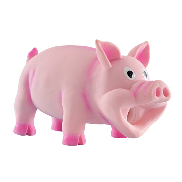 Lateksowa zabawka dla psa Nobby Pig 15cm - różowa świnka ze specjalnym dźwiękiem 🎶 - Nobby zdjęcie 1
