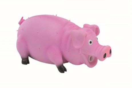 Lateksowa zabawka dla psa Nobby Pig 20cm - różowa świnka ze specjalnym dźwiękiem 🎶 - Nobby zdjęcie 1