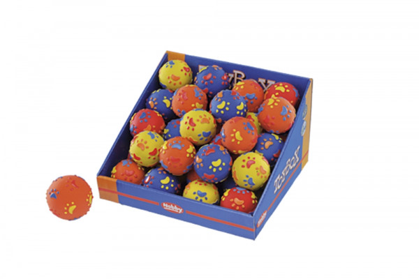 Lateksowa zabawka dla psa Nobby Paw Balls 7,5cm - kolorowa piłka w łapki - Nobby zdjęcie 1