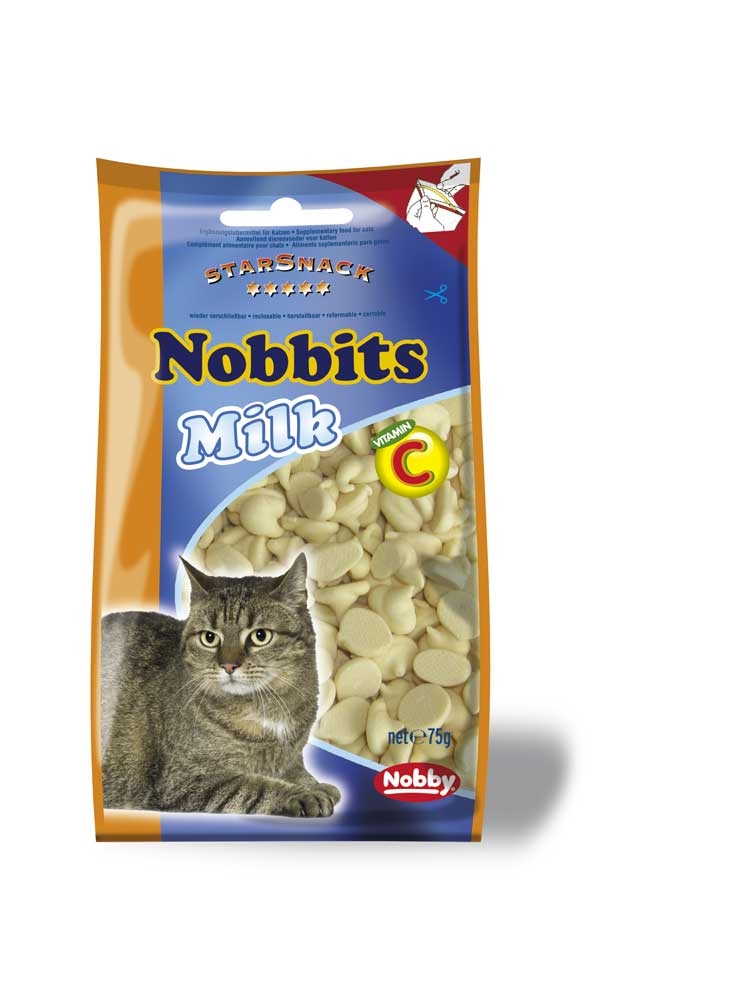 Przysmak dla kota StarSnack Nobbits Milk 75g Nobby - przysmaki o mlecznym smaku z witaminą C  - Nobby zdjęcie 1