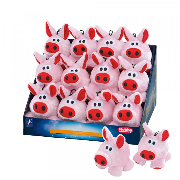 Pluszowa zabawka dla psa Nobby Display plush pig Coole Sau mini 11cm - pluszowa mała świnka z piszczałką - Nobby zdjęcie 1